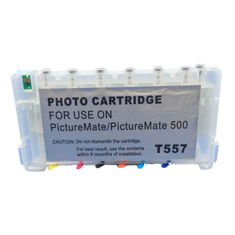 Vilaxh T557 многоразовый чернильный картридж для Epson Picture-mate PM500 PM-500 струйный фото для Epson Picture mate чернильный картридж T557