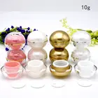 10x10 г банка для крема, золотой, розовый, белый пустой контейнер для мини-проба, бальзам для губ, помада, маска для лица, косметический лосьон чехол, бутылочки