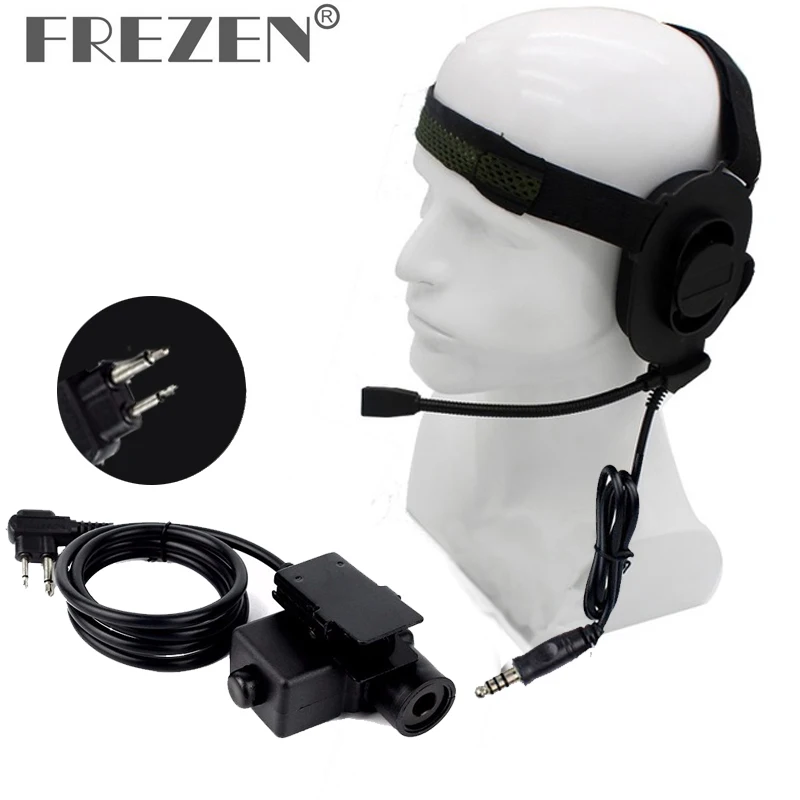 HD01 Z tactical Bowman Elite II Headset With U94 PTT Adapter Z113 Standard Version For Motorola GP68 GP88 GP300 Two Way Radio