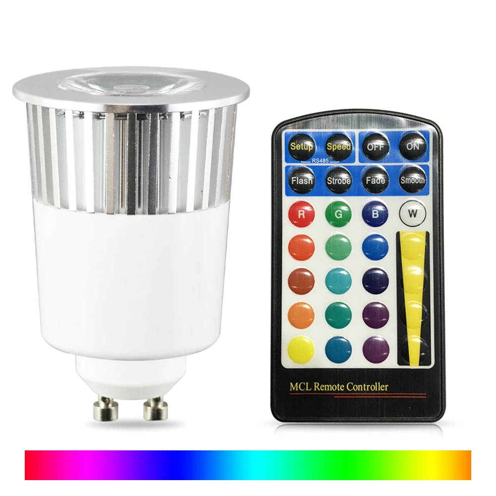 16 цветов, меняющая яркость, лампа Gu10 28key Rgb Волшебная светодиодная лампочка 110 В 220 В для дома, умная гостиная, освещение, ИК-пульт дистанционного управления