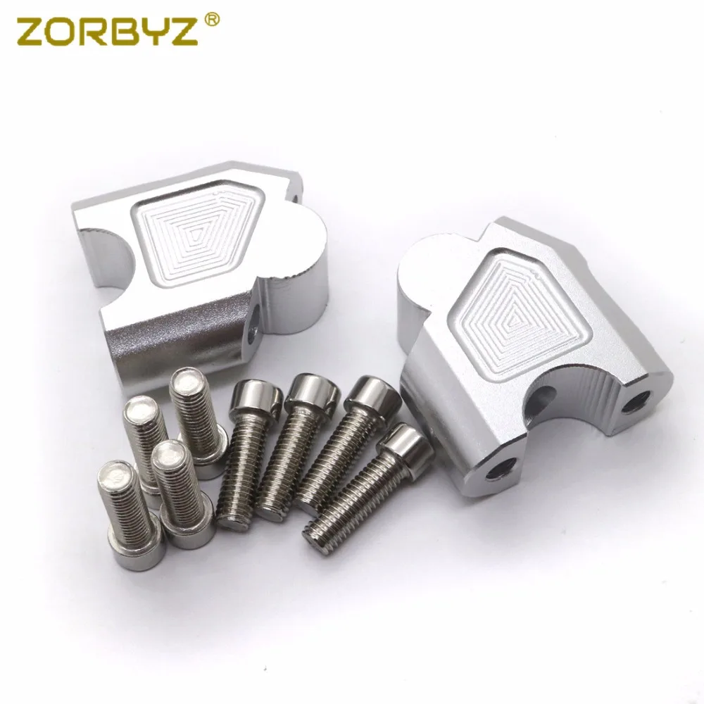 ZORBYZ Мотоцикл CNC Серебряный Руль Riser Kit движется бар вверх для BMW F650GS 2008 2012 F700GS 2013