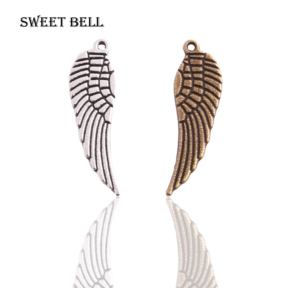 Sweet Bell оптовая продажа 60 шт./лот 9*30 мм двухцветные металлические подвески с