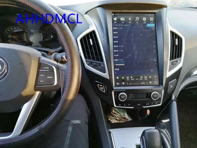 Автомобильным бортовым компьютером коврик для Tesla Стиль мультимедийный плеер Android 7,1 gps для DFM Dongfeng Aeolus AX7