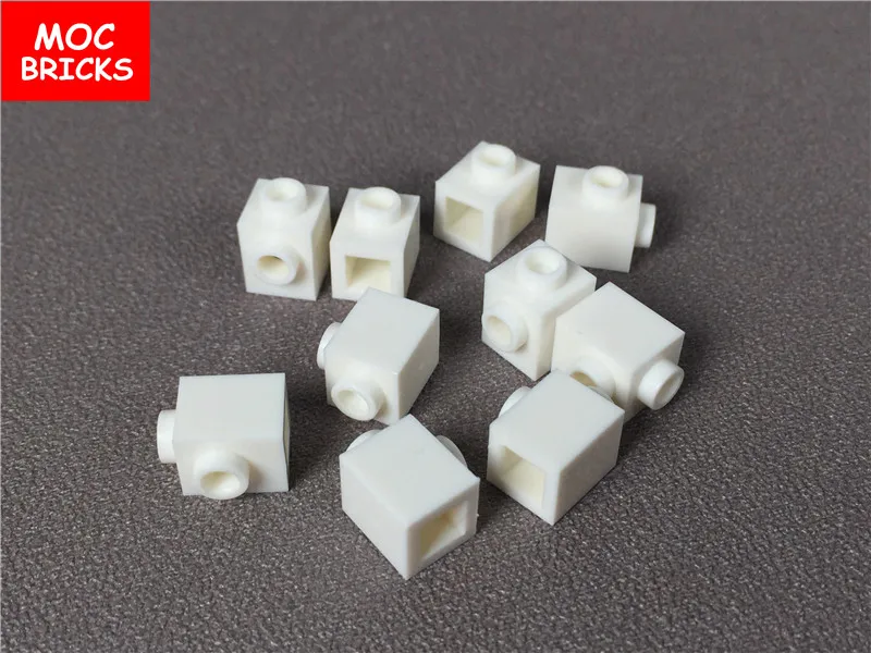 20 шт./лот цветные блоки MOC модифицированный кирпич 1x1 со шпилькой с 1 стороны