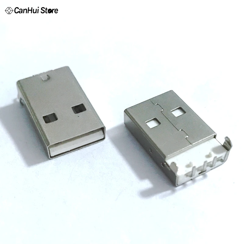 10/20/50 шт./лот USB 2 0 штекер A Тип PCB разъем под прямым углом 90 градусов DIP разъемы белый