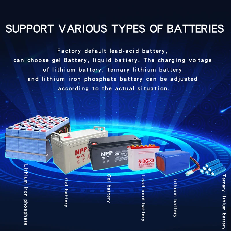 off-grid soalr Hybrid power frequency pure sine wave inverter DC 12V 24V 48V to AC 220V build in MPPT charge controller 700W3000 |