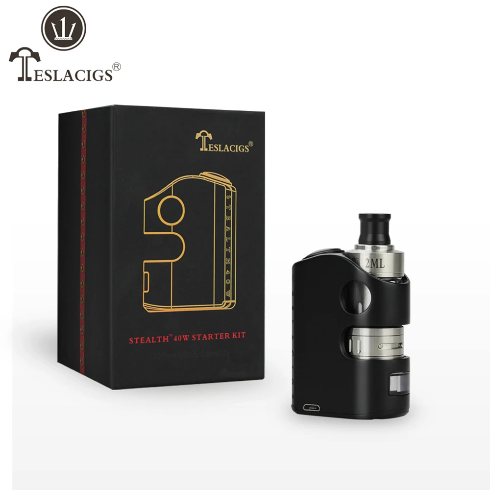 Teslacigs мини поле mod электронная сигарета испаритель VAPE комплект 40 Вт TC LED Экран 18650