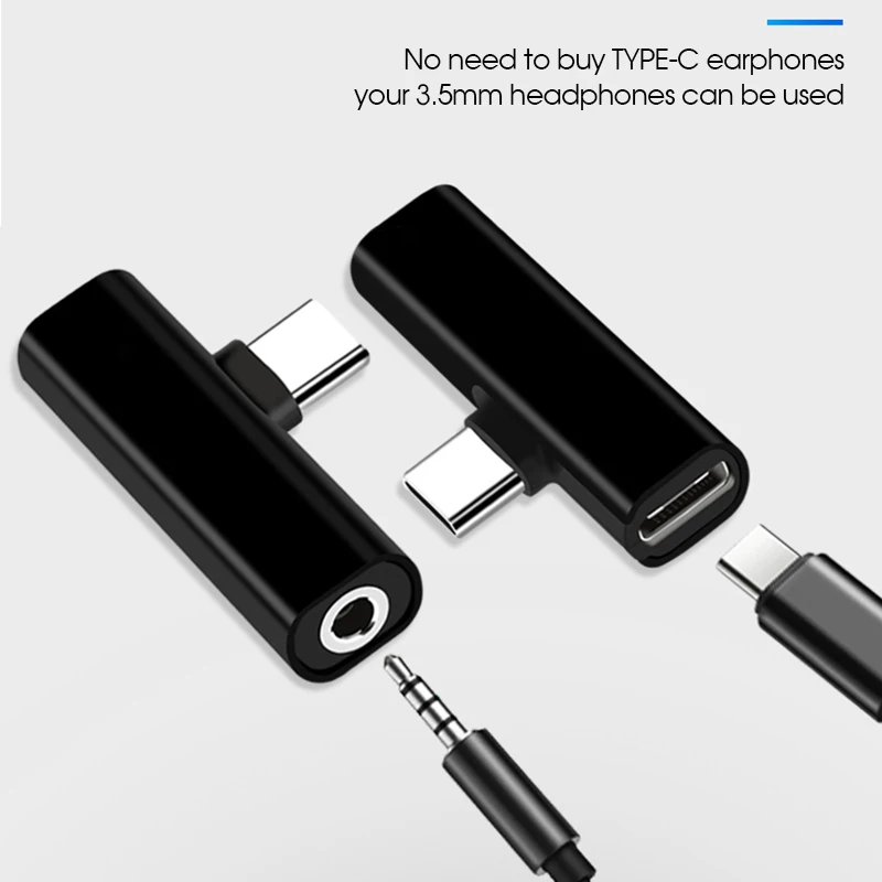 Аудиоадаптер Mini Type C 2 в 1 Type-C на 3 5 мм разъем для наушников USB-C зарядным кодом Samsung