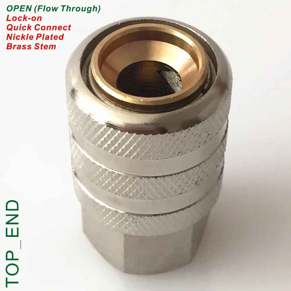 Открытые торцевые наконечники никелированные латунные воздушный патрон резьба