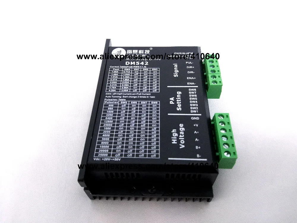 2 фазный цифровой шаговый привод Leadshine DM542 DSP с максимальным входным напряжением 48