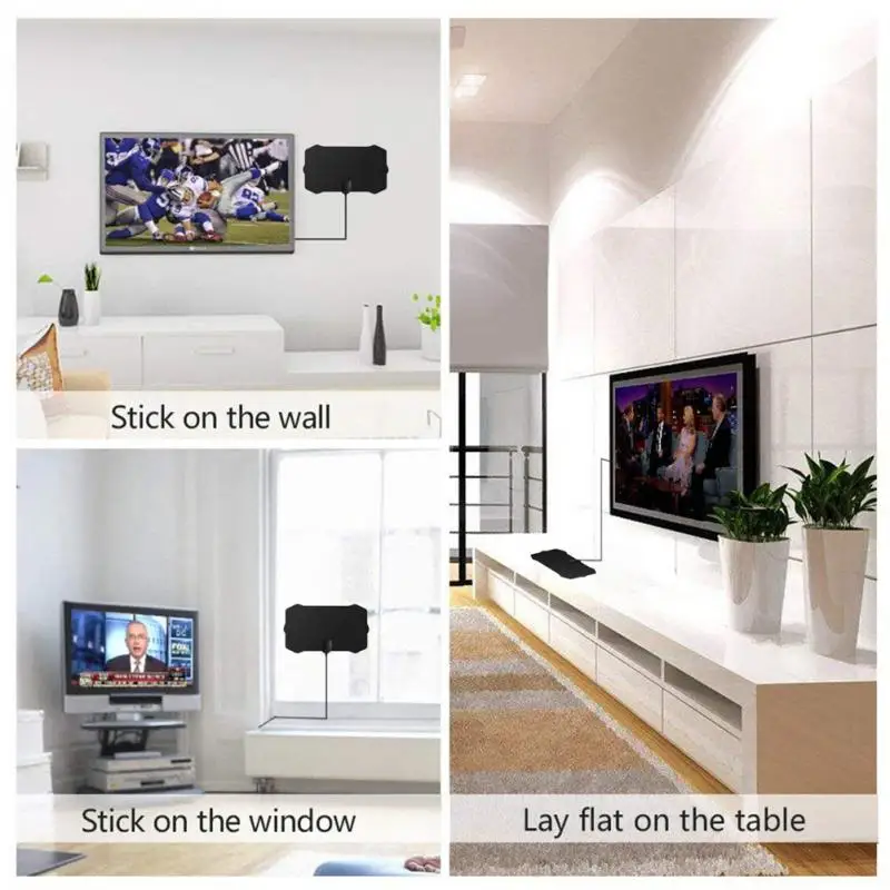 Qiyuntong tv & F мужской тонкий переносная телевизионная антенна Крытый цифровой HD Freeview