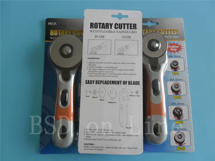 Новый 60 мм роторный резак набор 5 шт. лезвий для ткани бумаги винила круговой