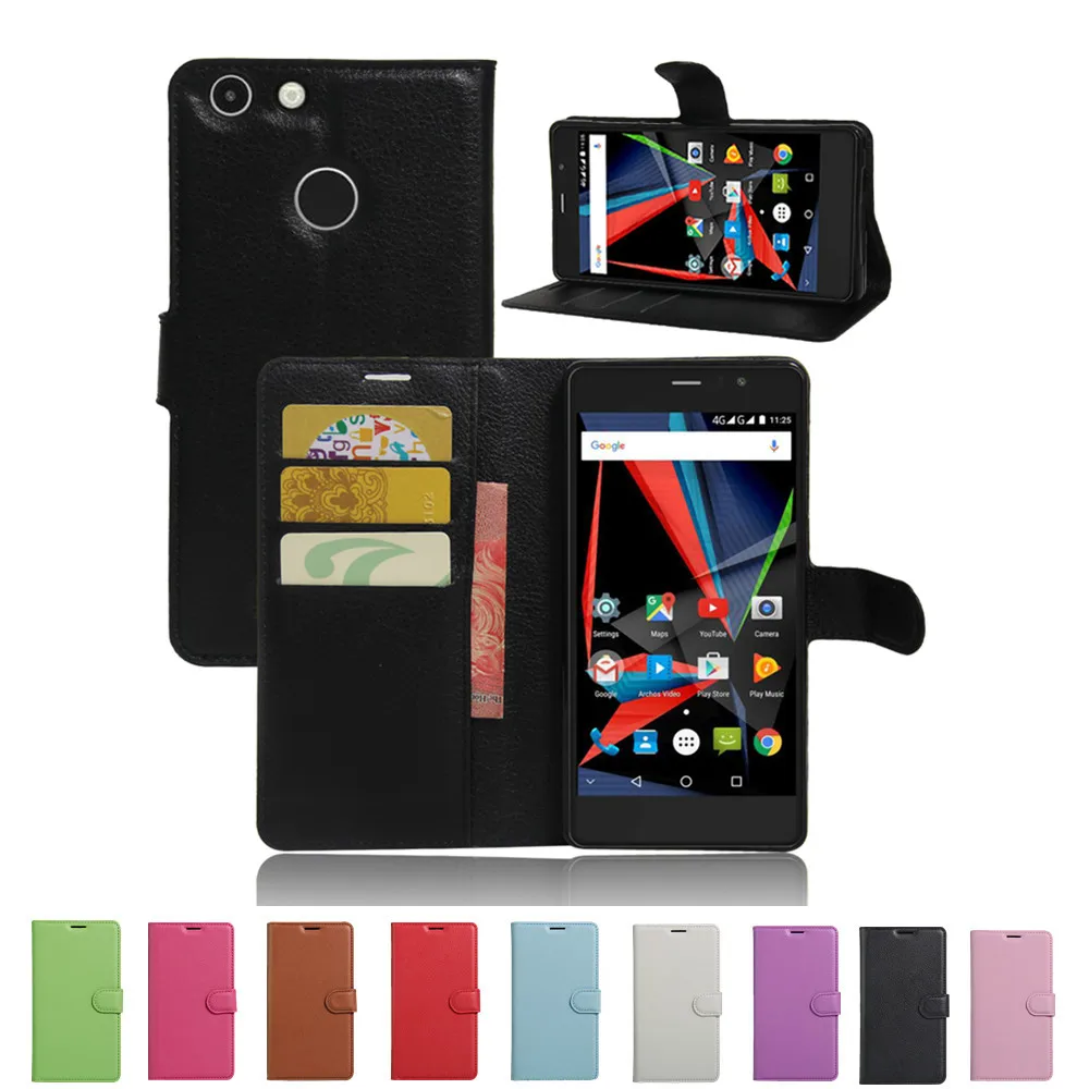 Archos 55 diamond селфи Дело Роскошный кошелек кожаный чехол для сотовый телефон В виде