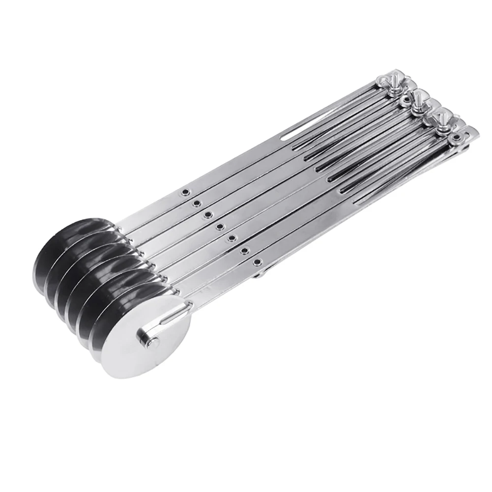 Kitchen Gadget 3/5/7 Wheels Pizza Cutter Dough Divider Adjustable Pizza Cutter Roller Pastry Knife Cake Baking Tools