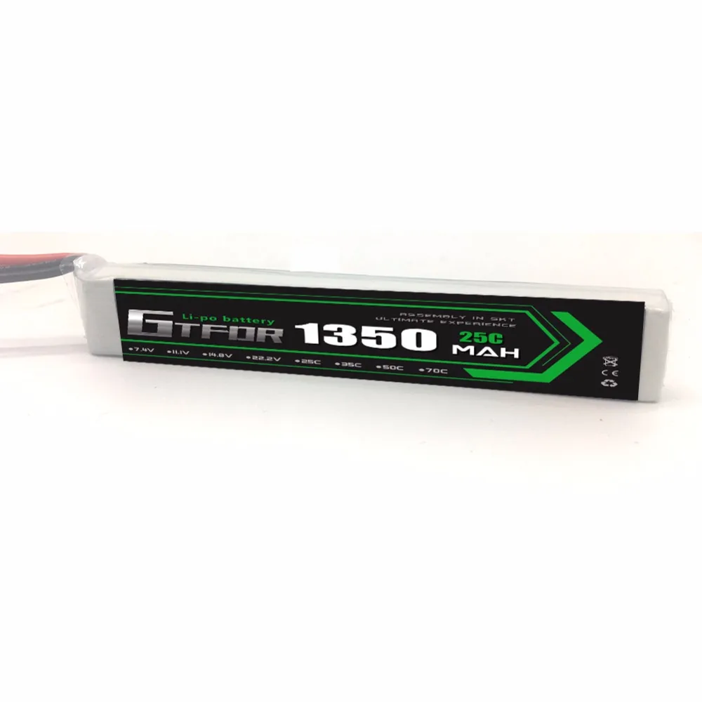 GTFDR POWER RC Lipo Battery 7 4 В 1350 мАч 25C мини страйкбольный Аккумулятор для пистолетов Model