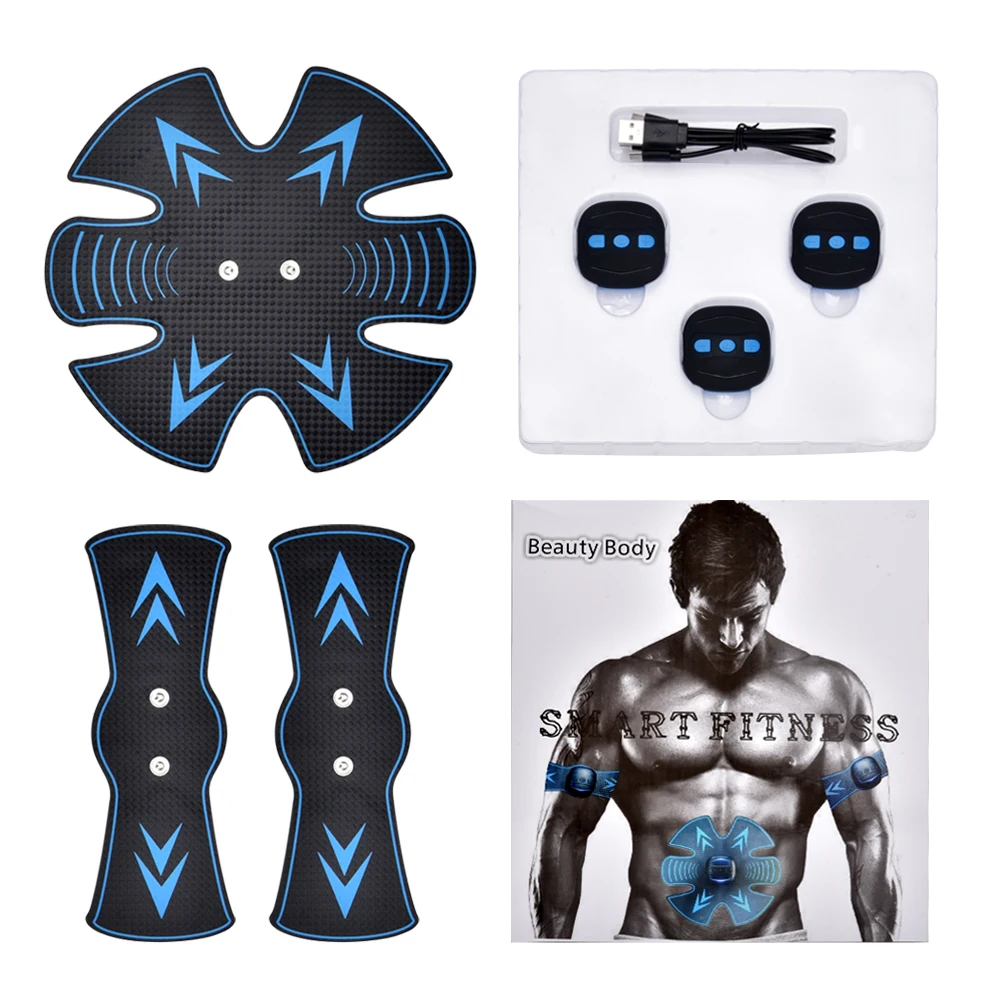 Перезаряжаемый тренажер EMS беспроводной стимулятор ABS умный фитнес мышц живота