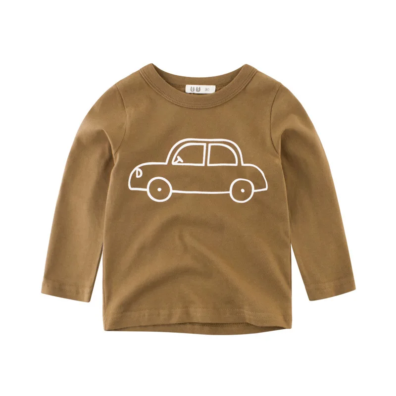 Лидер продаж новинка 2018 осенне-Весенняя футболка из 100% хлопка для мальчиков топы