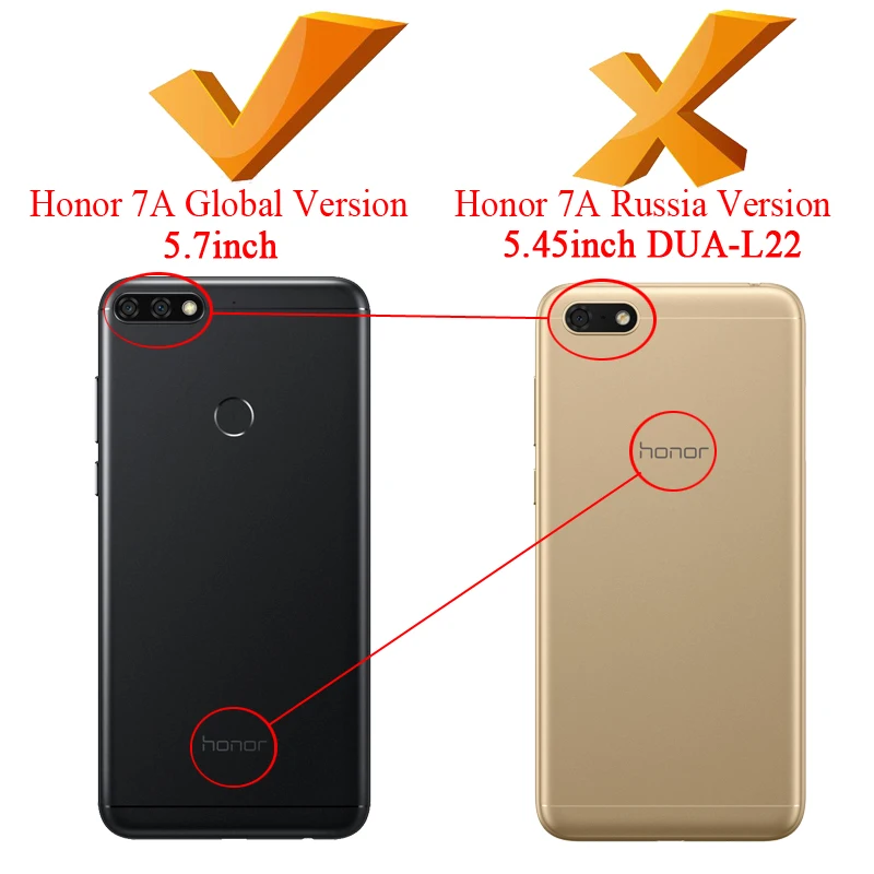 Чехол для Huawei Honor 7A чехол смартфона Y6 2018 кожаный флип-чехол Honor7A армированный |
