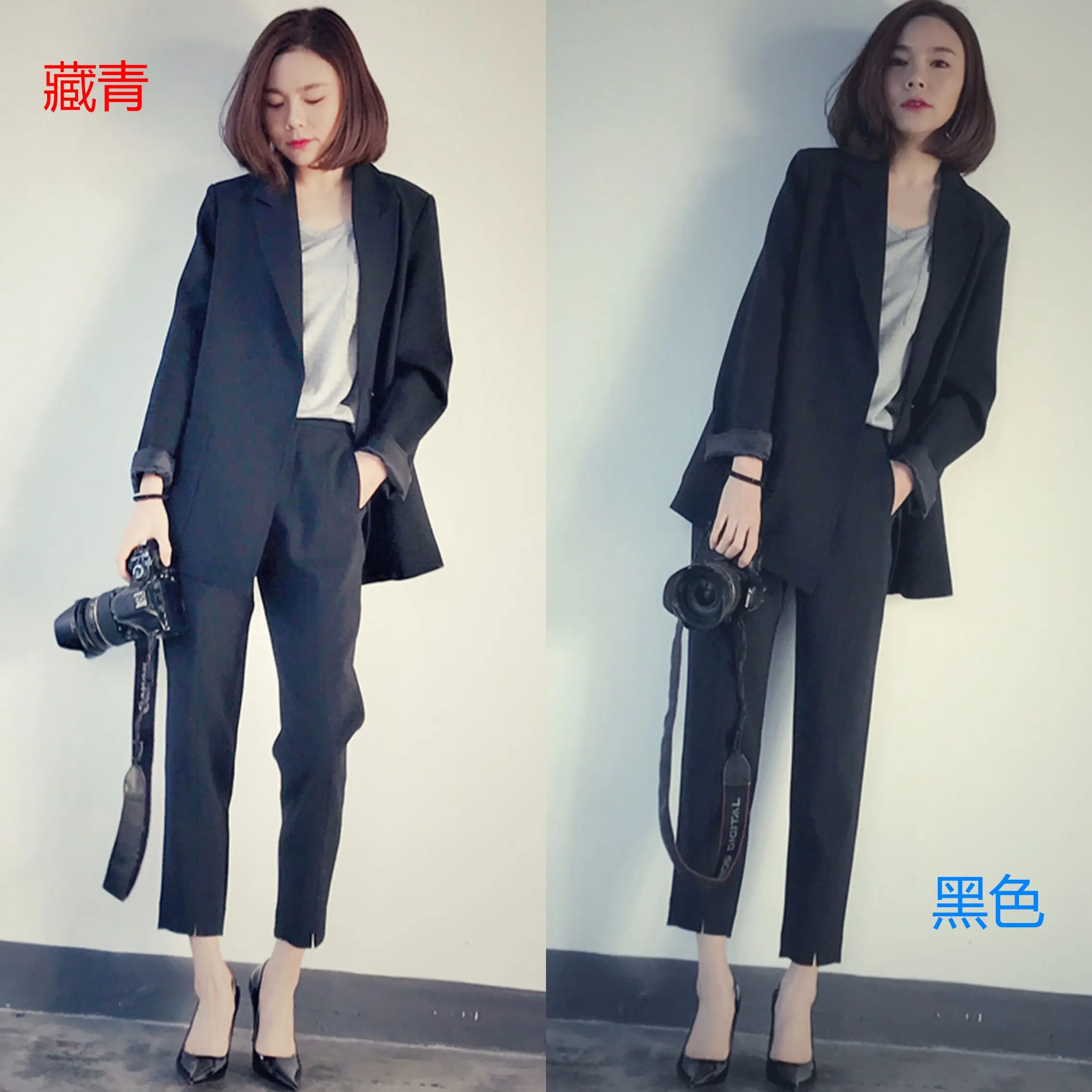 Женский костюм Новинка осени 2019 элегантный повседневный свободный брючный