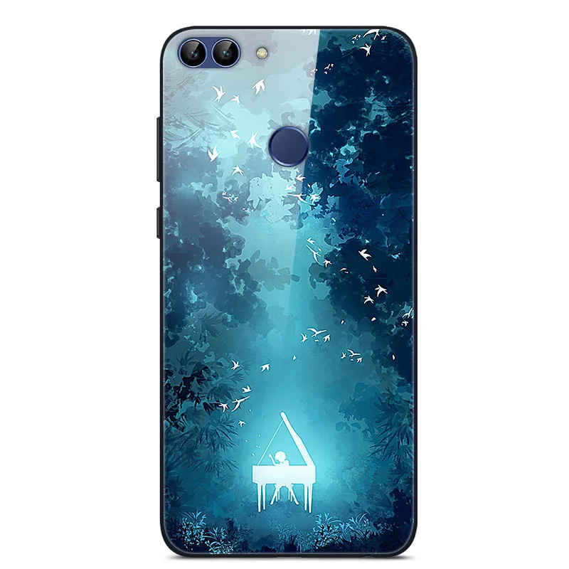 Для huawei P Smart чехол PSmart чехол из закаленного стекла для телефона черный чехол-бампер для huawei P Smart FIG-LX1 FIG-LX3 5,65"