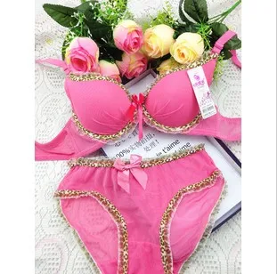 Лидер продаж розовый бюстгальтер Кружево пикантные леопардовые Для женщин