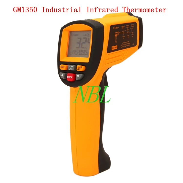 Цифровой инфракрасный термометр GM1350 диапазон температур-18 ~ 1350C коэффициент
