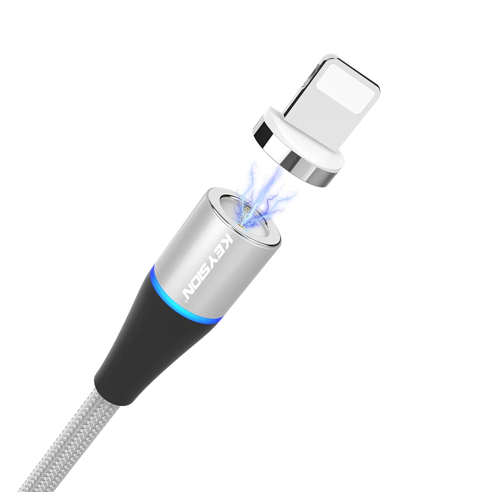 Silver 1m KEYSION 5A usb type-C супер быстрый зарядный Магнитный кабель для huawei P30 mate 20 Pro honor 20 10i USB C Магнитный зарядный провод для телефона - Цвет: Silver 1m