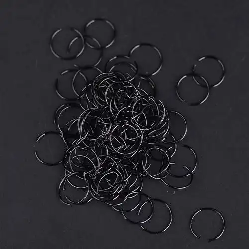 D Black 20 шт разноцветная медицинская ноздри, Поддельные кольца для носа на клипсах, Пирсинг перегородки, бижутерия для тела, ювелирные изделия для женщин - Окраска металла: D Black