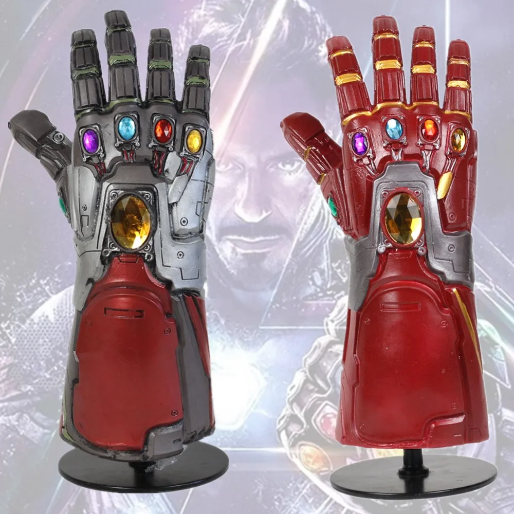 Перчатки для косплея эндгейл Железный человек Infinity Gauntlet Tony Stark Thanos Stone латексные