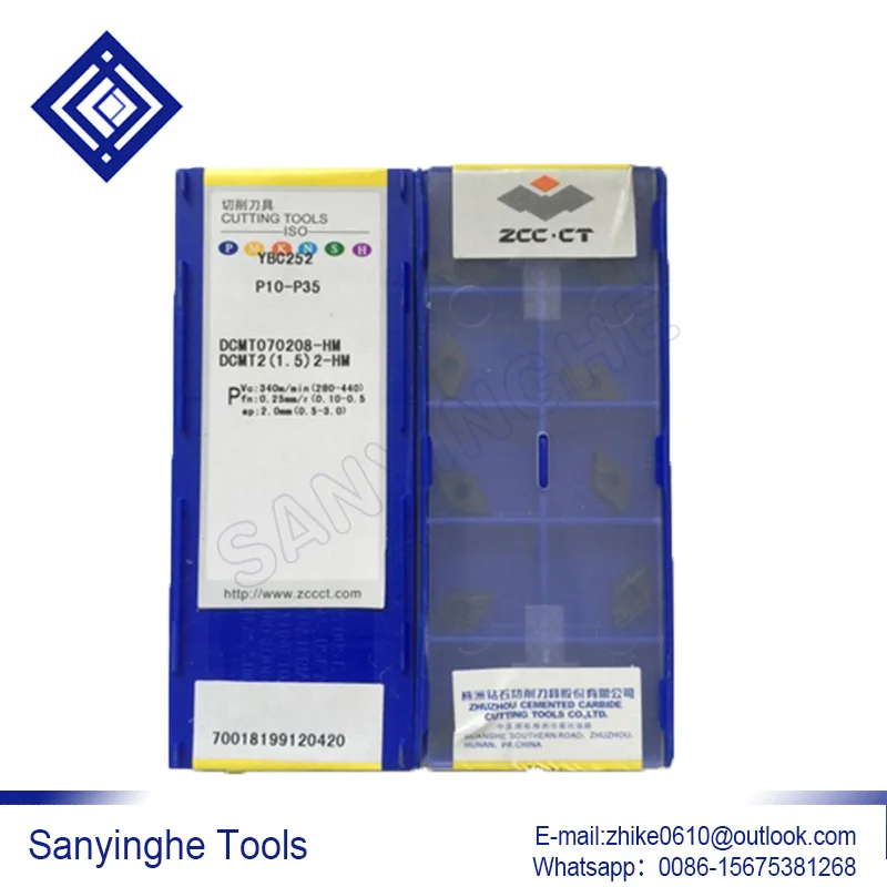 

10 шт./лот DCMT070204-HM / DCMT070208-HM YBC251 карбидные Токарные вставки с ЧПУ