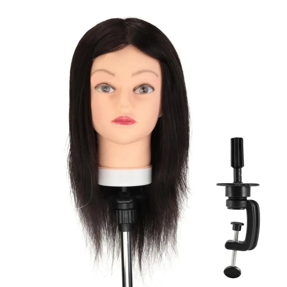 14''Black Hair Mannequin Head тренировочный стиль для салона Профессиональный