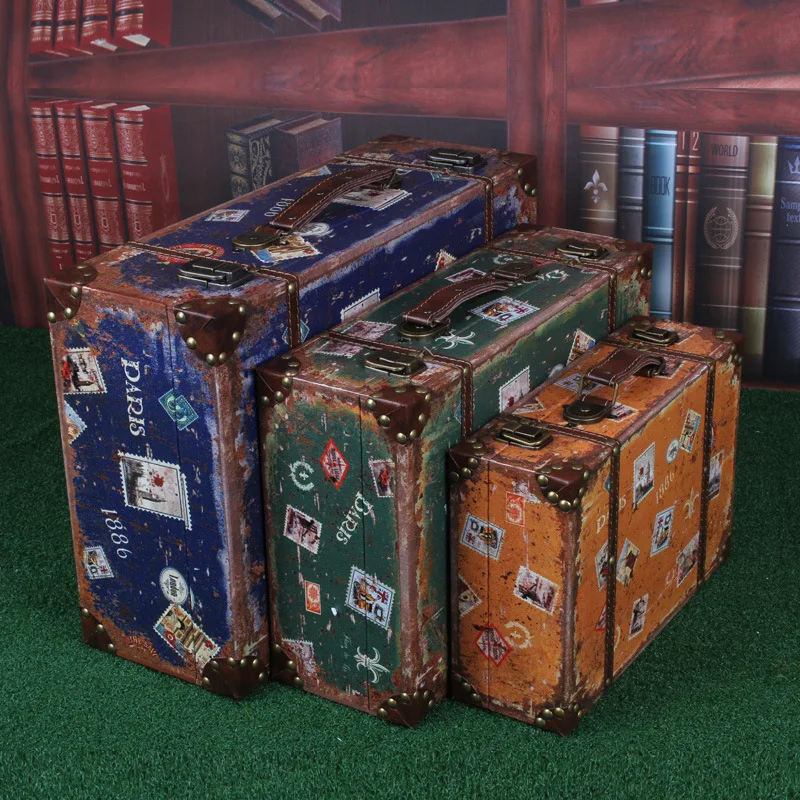 Коробка для хранения косметики органайзер кожаный чехол чемоданов|suitcase box|storage