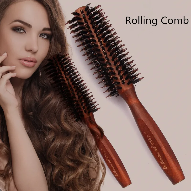 Bristle comb curly hair comb specially pear flower comb cylinder hair styling tools comb