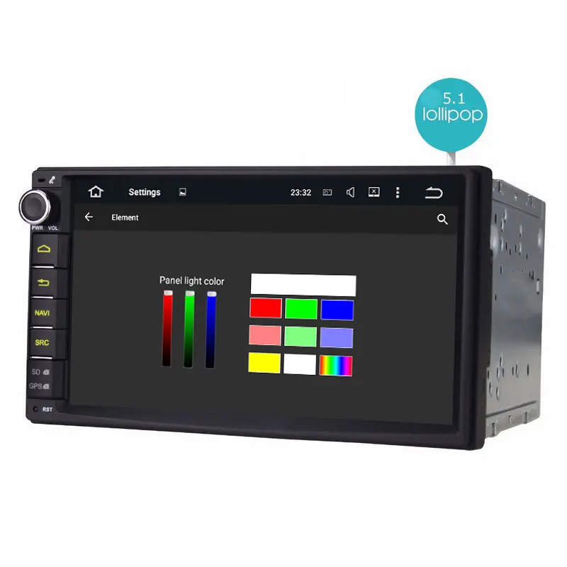 Универсальный Android5.1.1 7 "2Din Игрок Автомобиля Радио GPS 1024*600 Емкостный Экран Car Audio