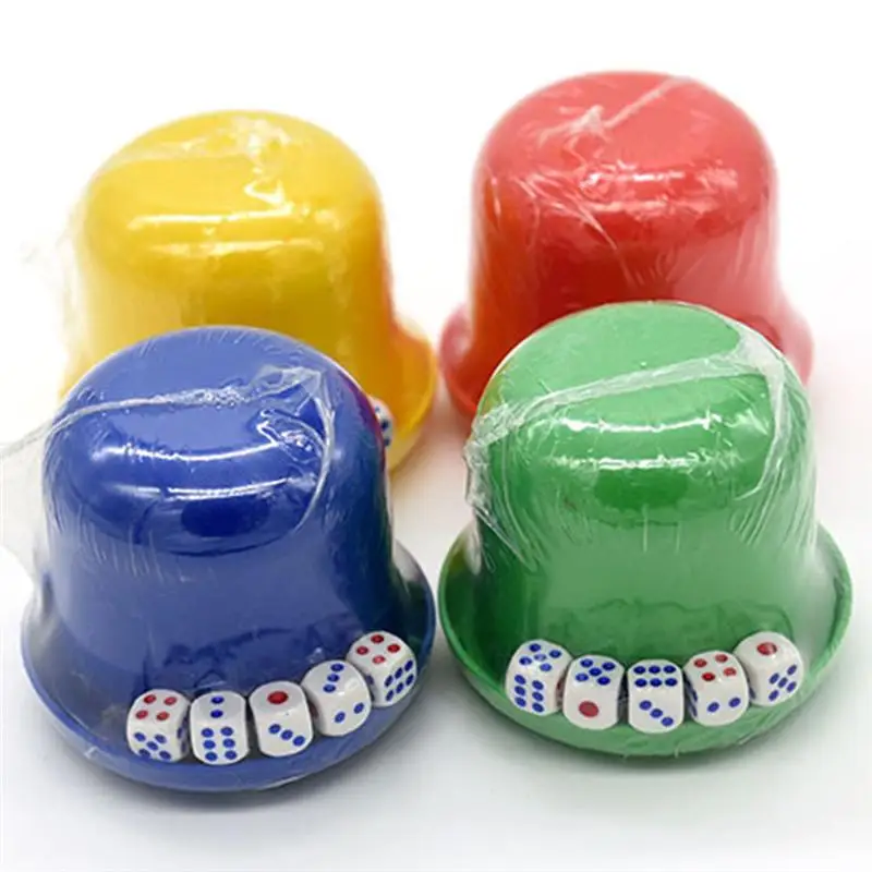 Пластиковый стаканчик для игральных костей с крышкой и 5 играми KTV вечерние Bar