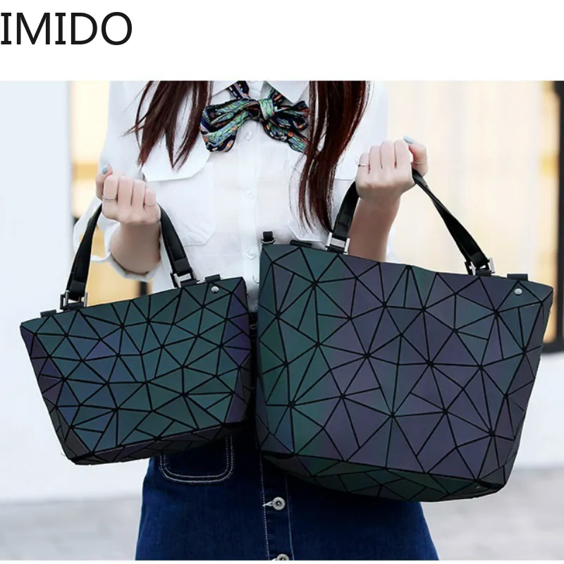 IMIDO светящаяся женская сумка Геометрическая бриллиантовая тоут стеганая на