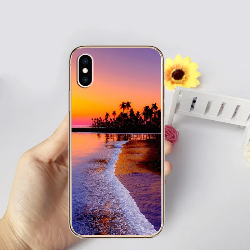 Летние пляжные Чехлы для iPhone 7X6 6s 8 Plus XR XS MAX Coque 5 5S SE Landscape Capinha Sea Cover |