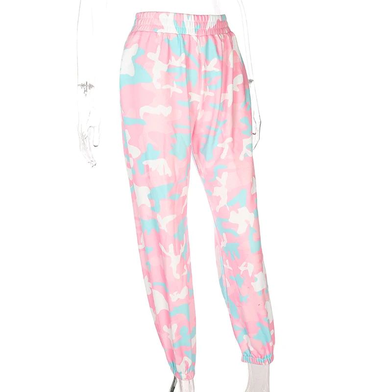 Sweetown, женские,, модные, брендовые, Pantalon Femme, розовые, камуфляжные, спортивные штаны, трикотажные, женские, s, брюки, повседневные, свободные, женские штаны