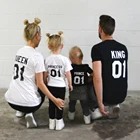 1 шт., Семейные футболки для отца, матери, дочери, сына