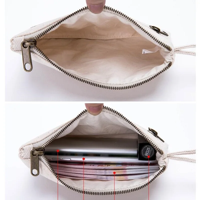 Холщовый клатч, сумка, маленькая сумочка, простая Сумочка, Bolso Mujer Lona, 19*13 см(7,"* 5,1"