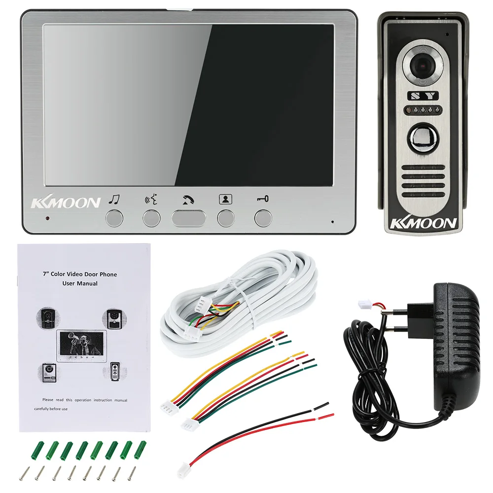 KKmoon " TFT lcd Проводной видео-телефон двери визуальный видеодомофон Громкая связь открытый непромокаемый камера Разблокировка для домашней квартиры