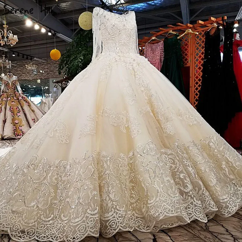 2021 Дубай Элитные Роскошные Блестящие Свадебные платья Кристалл кисточкой с