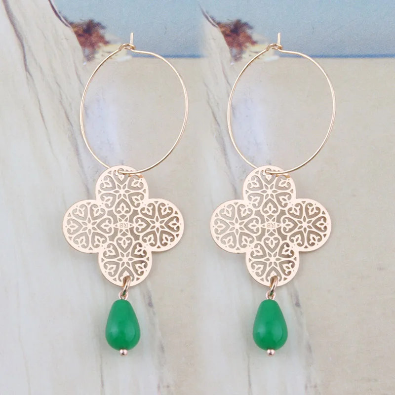 Серьги подвески NeeFu WoFu фирменные серьги с камнем очаровательные большие в виде