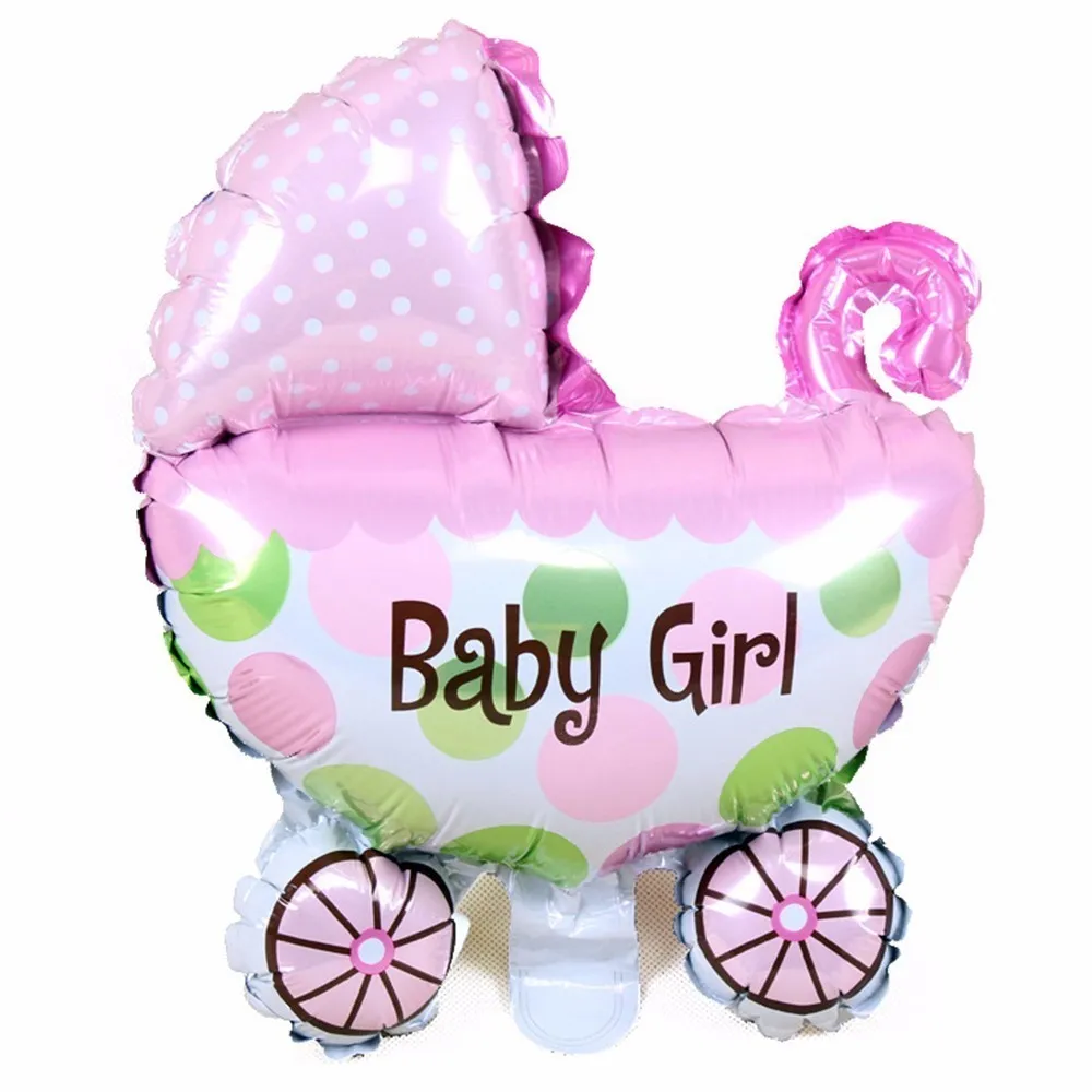 Cute cartoon mini stroller full moon layout balloons baby age hundred days decoration balloon car JJ-QQ34 | Дом и сад