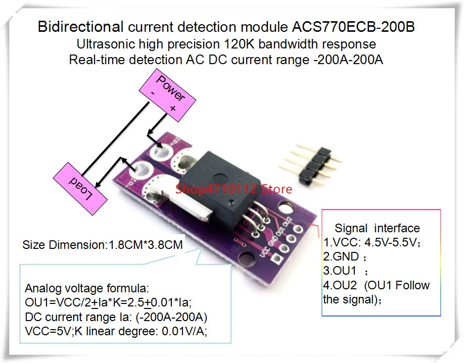 1 шт./лот ACS770 ACS770ECB 200B 120 кГц переменный ток постоянный ток: 200 200A 0 01 В/1 А|Аксессуары