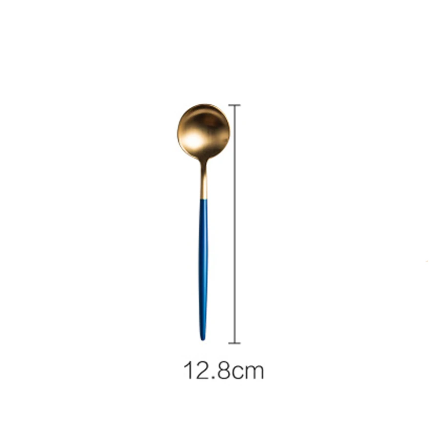 Blue-A-Coffee Spoon Muzity прибор из нержавеющей стали набор из метала в специальном исполнении SUS 304 Ужин посуды из нержавеющей стали ложка/вилка Ножи и Кофе ложка - Цвет: Blue-A-Coffee Spoon