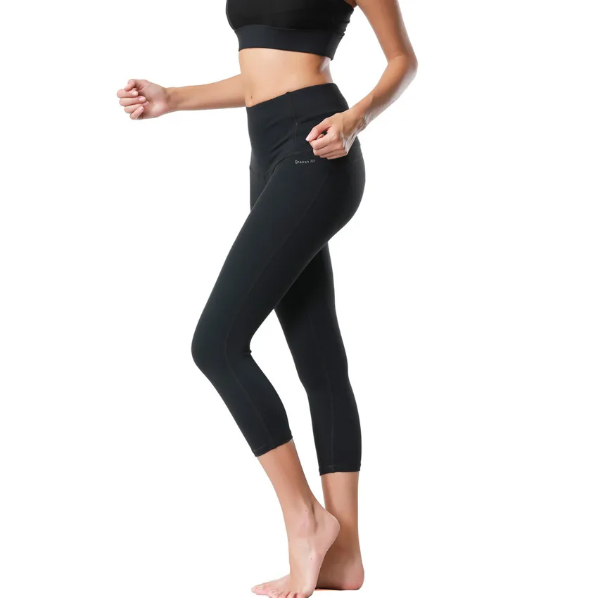 Брюки-Капри Dragon Fit для йоги спортивные облегающие брюки с высокой талией леггинсы