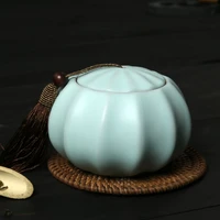 ceramic teapot with cover seal ceramic powder cans teacaddy tea jar small porcelain jar storage tank teaset wholesale