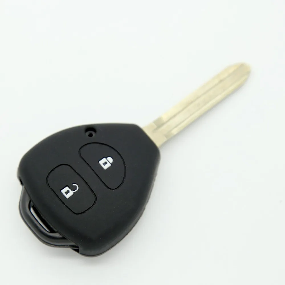 New 2 Buttons Silicone Remote Car Key Case Cover For Toyota Camry Highlander Corolla Hilux Vios Rav4 Aqua Land Cruis | Автомобили и