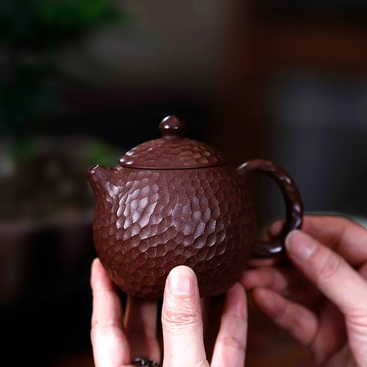 Чайный горшок, известный, полный, ручной, сырой руды, Чеканный, яйцо дракона, горшок с фиолетовой и красной грязью, кунг-фу, онлайн, чайный горшок, чайный набор, костюм, подарок